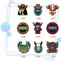 AirSun 9pcs Cowboy & Cow Silicone Beads Orange Small Animal Focal Beads DIY by Deal US