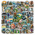 BIGZORO 50 PCS Wilderness Hiking Waterproof Vinyl Stickers Decals Outdoors by Deal US