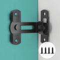 ATEN 90 Degree Stainless Steel Sliding Barn Door Latch Black 1 Pc by Deal US