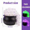 ZUOKEMY Witch Pot Halloween Decoration Light Up Transparent Balls Black by Deal US