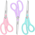 [Like New] iBayam 8" All Purpose Scissors 3-Pack Ultra Sharp 2.5mm Blade Shears by Deal US