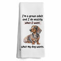 TAEDIN Dachshund Wiener Dog Dish Towel 16x24 Inches Animal Print Polyester by Deal US