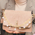 Josojoou 2 Pack Purse Extender Chains Gold Alloy Pearl Accent 10.2 Inch by Deal US
