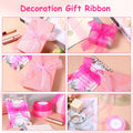 2 Rolls Hot Pink Chiffon Ribbon 1 Inch x 50 Yards Sheer Gift Wrap Crafts by Deal US