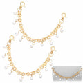 Josojoou 2 Pack Purse Extender Chains Gold Alloy Pearl Accent 10.2 Inch by Deal US