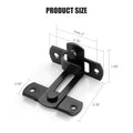 ATEN 90 Degree Stainless Steel Sliding Barn Door Latch Black 1 Pc by Deal US