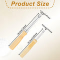 Lusofie 2 Pack Stainless Steel Straw Hole Puncher with Wood Handle by Deal US