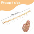 Josojoou 2 Pack Purse Extender Chains Gold Alloy Pearl Accent 10.2 Inch by Deal US
