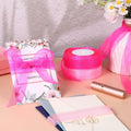 2 Rolls Hot Pink Chiffon Ribbon 1 Inch x 50 Yards Sheer Gift Wrap Crafts by Deal US