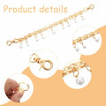 Josojoou 2 Pack Purse Extender Chains Gold Alloy Pearl Accent 10.2 Inch by Deal US