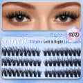 FOINEMYED Lash Clusters 360 Pcs 9-18mm Cat Eye Wispy D Curl Natural by Deal US