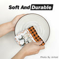 Artoid Mode Halloween Kitchen Towels 18x26 Inch Orange Black Set of 2 by Deal US