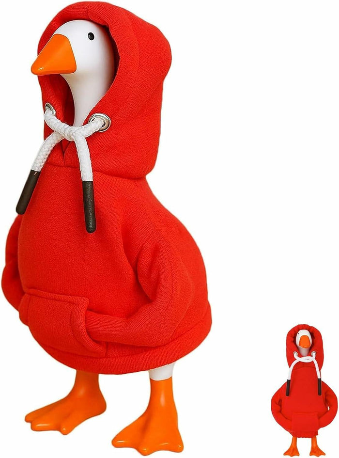 Generic Desk Goose Red Hoodie Mini Goose Costume Table Decor Accessory 7 Inch by Deal US