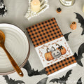 Artoid Mode Halloween Kitchen Towels 18x26 Inch Orange Black Set of 2 by Deal US