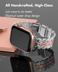 TISIMO Stainless Steel Apple Watch Band Silver Rose Gold Size 38-45mm by Deal US