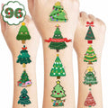 MeoIsDaBest 105 PCS Christmas Tree Temporary Tattoos Multi Color Party Favors by Deal US