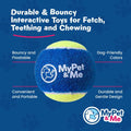My Pet & Me Dog Tennis Balls 2.5-Inch Soft Lightweight Indoor Outdoor 3 Pack by Deal US