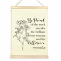 TAEDIN Mental Health Wall Art Poster Hanger Frame 12x16 White Wood by Deal US