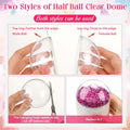 [Like New] Beeveer 12 Set 3.15in Clear Half Ball Candy Dome Shaker Butterfly Labels by Deal US