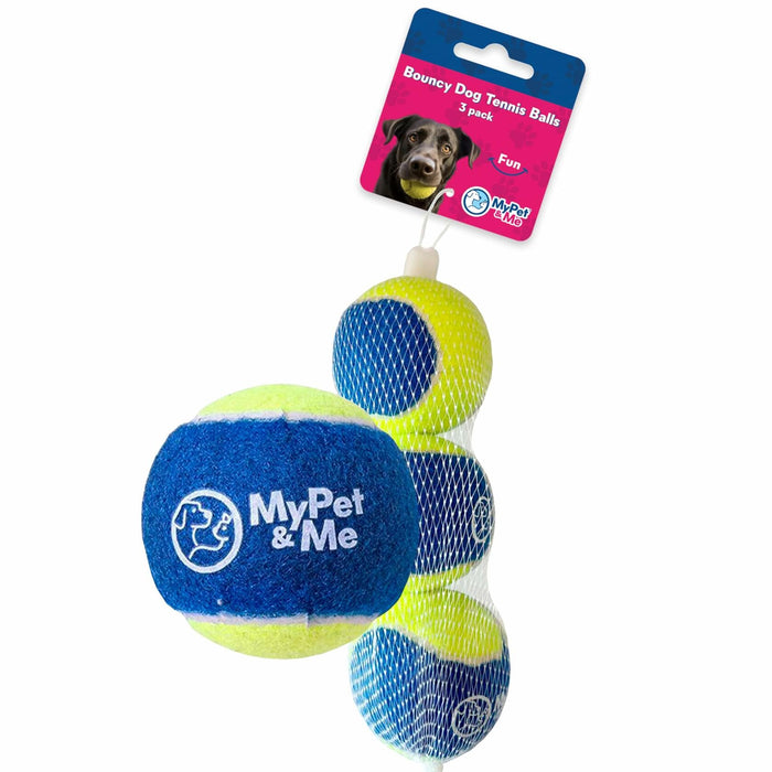My Pet & Me Dog Tennis Balls 2.5-Inch Soft Lightweight Indoor Outdoor 3 Pack by Deal US