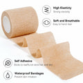 JHGIC Self Adhesive Bandage Tape Wrap 2in x 5yd 16 Rolls Beige Skin Color by Deal US