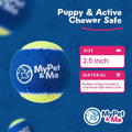 My Pet & Me Dog Tennis Balls 2.5-Inch Soft Lightweight Indoor Outdoor 3 Pack by Deal US