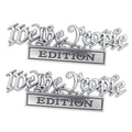 We The People 3D Fender Badge Decals Black/Red for Car Truck SUV 2 Pack by Deal US