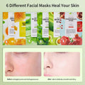 Generic Herbal Face Sheet Masks Aloe Vera Vitamin C Glycerin 1 Count Pack of 5 by Deal US