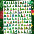 MeoIsDaBest 105 PCS Christmas Tree Temporary Tattoos Multi Color Party Favors by Deal US