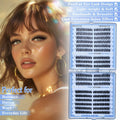 FOINEMYED Lash Clusters 360 Pcs 9-18mm Cat Eye Wispy D Curl Natural by Deal US