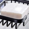 2Pcs Gold Soap Dish Hanging Drain Rack Self Adhesive Bathroom Accessories by Deal US