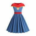 JUIULU Girls Princess Dress Costume Set Blue Size 120 (4-5T) by Deal US