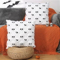 Yuubin Skull Halloween Throw Pillow Covers 18x18in Set of 2 Black Faux Fur by Deal US