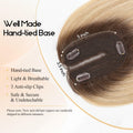 EMMOR 14in Synthetic Hair Topper with 3 Clips 5x3.5 Base Ombre Light Blonde by Deal US