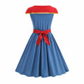 JUIULU Girls Princess Dress Costume Set Blue Size 120 (4-5T) by Deal US