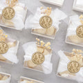 UNIQOOO 3D Leaf Wax Seal Stickers Prosecco Metallic Light Gold 50 Pcs by Deal US