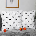 Yuubin Skull Halloween Throw Pillow Covers 18x18in Set of 2 Black Faux Fur by Deal US