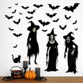 Amimagen Halloween Witch Bat Wall Stickers Gothic Vinyl Large Halloween Decor by Deal US