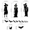 Amimagen Halloween Witch Bat Wall Stickers Gothic Vinyl Large Halloween Decor by Deal US