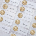 UNIQOOO 3D Leaf Wax Seal Stickers Prosecco Metallic Light Gold 50 Pcs by Deal US