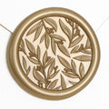 UNIQOOO 3D Leaf Wax Seal Stickers Prosecco Metallic Light Gold 50 Pcs by Deal US