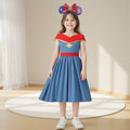 JUIULU Girls Princess Dress Costume Set Blue Size 120 (4-5T) by Deal US