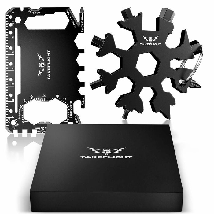TF TAKEFLIGHT Tactical EDC Credit Card Multitool Set Black Screwdriver by Deal US