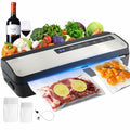 CUBETA 8-in-1 Vacuum Sealer Machine 80KPA Digital 20 Bags Silver by Deal US