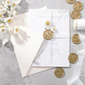 UNIQOOO 3D Leaf Wax Seal Stickers Prosecco Metallic Light Gold 50 Pcs by Deal US