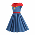 JUIULU Girls Princess Dress Costume Set Blue Size 120 (4-5T) by Deal US
