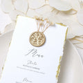 UNIQOOO 3D Leaf Wax Seal Stickers Prosecco Metallic Light Gold 50 Pcs by Deal US