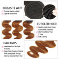 IMAYLI Body Wave 10A 4 Bundles 100% Unprocessed Ombre Brazilian Hair T1B/30 by Deal US