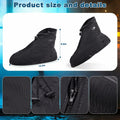 WFARH Waterproof Silicone Shoe Covers with Zipper Black Size X-Large by Deal US