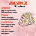 NAAFARI Just One More Chapter Waterproof Vinyl Stickers 3x2.8in 5pcs Multi Color by Deal US